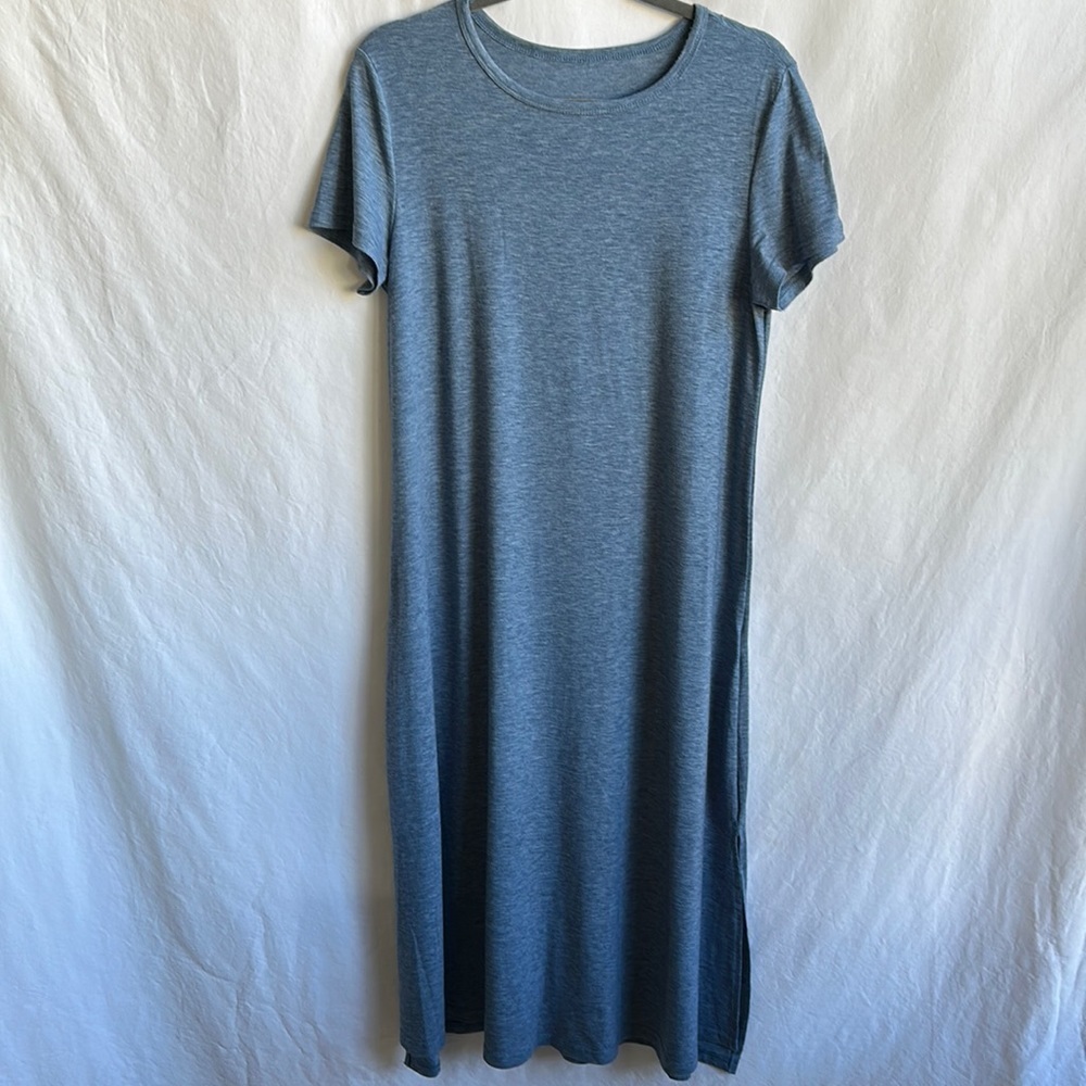 Heather blue maxi T-shirt dress, size M